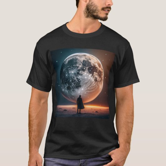Vollmond Greets Lone Traveller T-Shirt (Vorderseite)