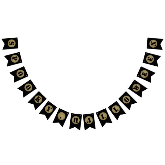 Vollmond, griesgrämiges Halloween-Jagen Wimpelkette (Alle)