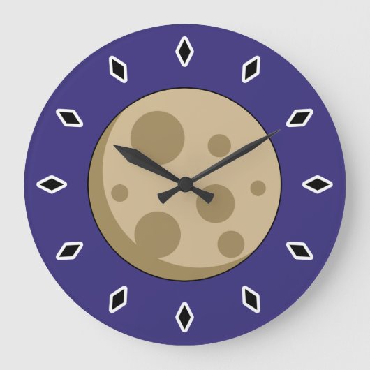 Vollmond Große Wanduhr (Vorderseite)