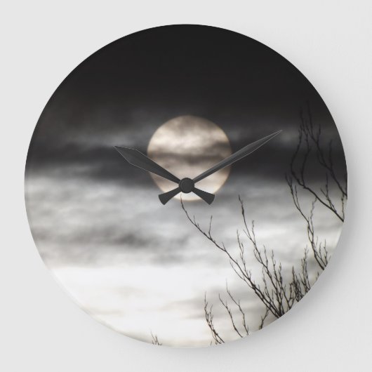 Vollmond Große Wanduhr (Vorderseite)