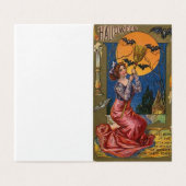 Vollmond Halloween Hexe (Außenseite Aufgefaltet)