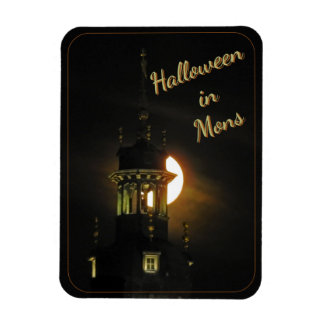 Vollmond-Halloween in Mons, Belgien Magnet