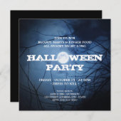 Vollmond-Halloween-Party Einladung (Vorne/Hinten)
