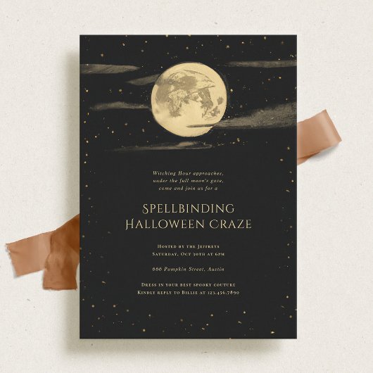 Vollmond-Halloween-Party Einladung