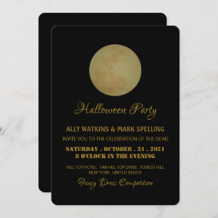 Vollmond, Halloween-Party-Einladung Einladung