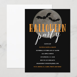Vollmond | Halloween-Party-Einladung Einladung
