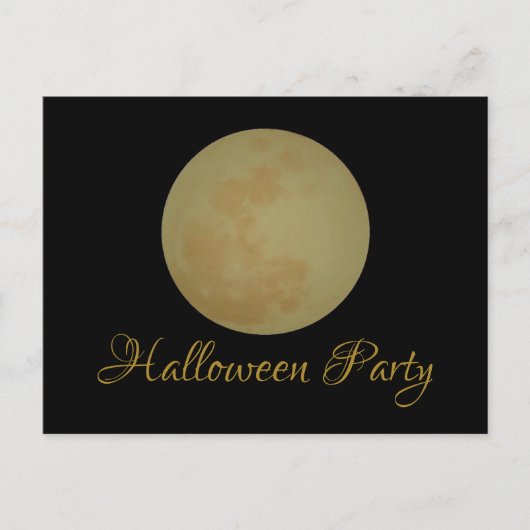 Vollmond, Halloween-Party-Einladung Einladungspostkarte (Vorderseite)