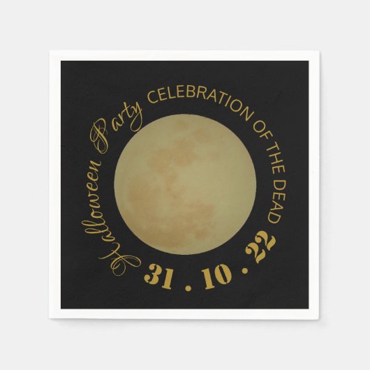 Vollmond, Halloween-Party Napkin Serviette (Vorderseite)