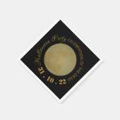 Vollmond, Halloween-Party Napkin Serviette (Ecke)