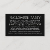 Vollmond, Halloween-Party Ticket Einladung (Rückseite)