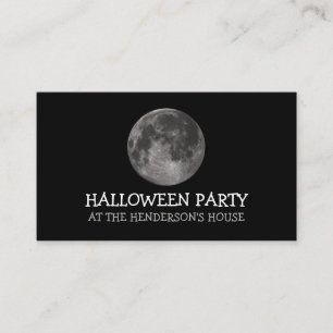 Vollmond, Halloween-Party-Ticket-Einladung Begleitkarte