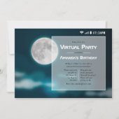 Vollmond Halloween Virtual Geburtstagsparty Einladung (Vorderseite)