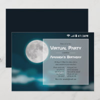 Vollmond Halloween Virtual Geburtstagsparty