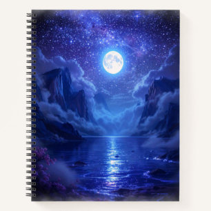 Vollmond-Hardcover-Notebook Notizblock