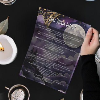 Vollmond-Heidenritual- und Gebetbuch der Schatten Poster