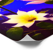 Vollmond, heller Mond, Sternennacht, Mondlicht Poster (Ecke)