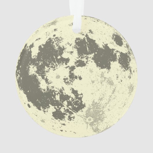 Vollmond helles Supermoon Ornament (Rückseite)