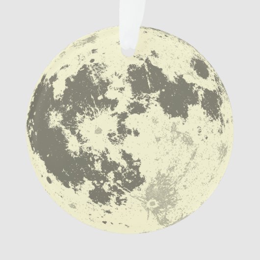 Vollmond helles Supermoon Ornament (Vorderseite)