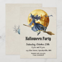 Vollmond-Hexe-Halloween-Party