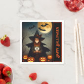 Vollmond-Hexe Serviette (Beispiel)