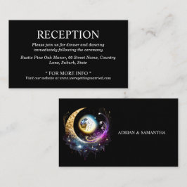 Vollmond Himmelsstarre Nacht magenta schwarz Begleitkarte