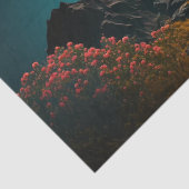 Vollmond hinter der alten Baumdekoute Seidenpapier (Detail)