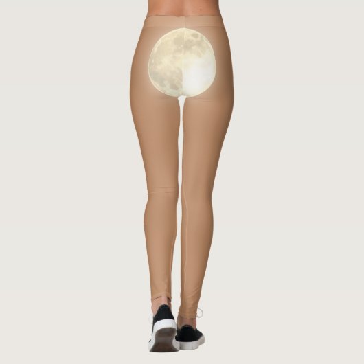Vollmond Hintern Bare Legs Leggings (Rückseite)