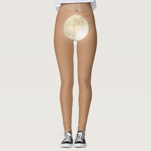 Vollmond Hintern Bare Legs Leggings (Vorderseite)