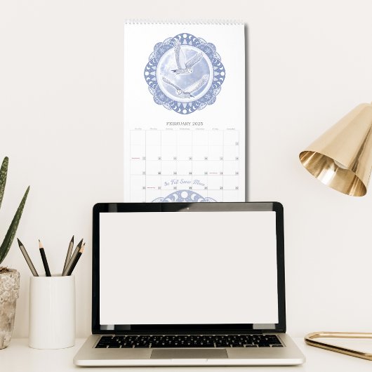 Vollmond. Illustrierte Kunst Kalender