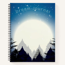 Vollmond im Forest Dream Journal Notizblock