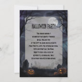 Vollmond im Friedhof-Halloween-Party Einladung (Vorderseite)