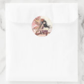 Vollmond im Herbst - Luftkleber Runder Aufkleber (Tasche)