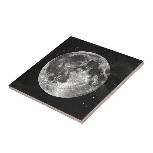 Vollmond im Himmel Fliese (Seite)