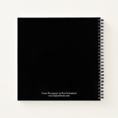 Vollmond im Space Theme Notebook mit Namen Notizblock (Rückseite)