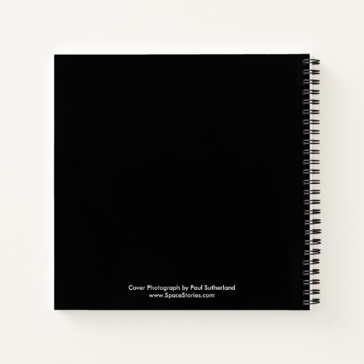 Vollmond im Space Theme Notebook mit Namen Notizblock (Rückseite)