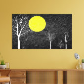 Vollmond in der Nacht | Abstraktes Bild 2 Leinwanddruck (Insitu (Wohnzimmer))