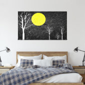 Vollmond in der Nacht | Abstraktes Bild 2 Leinwanddruck (Insitu (Schlafzimmer))