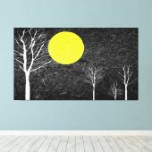 Vollmond in der Nacht | Abstraktes Bild 2 Leinwanddruck (Insitu (Holzboden))