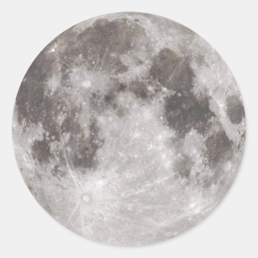 Vollmond in der Nacht Runder Aufkleber (Vorderseite)