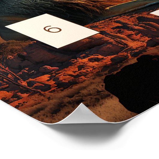 Vollmond in Leo Tarot Spread Poster (Ecke)