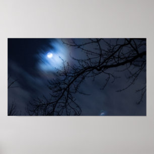 Vollmond in Night Sky, Ohio Poster