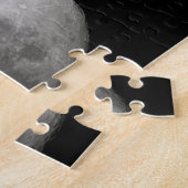 Vollmond in Schwarz und Weiß. Kredit als: Arthur Puzzle (Seite)