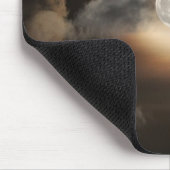 Vollmond in wolkiger Nacht Mousepad (Ecke)