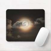 Vollmond in wolkiger Nacht Mousepad (Mit Mouse)