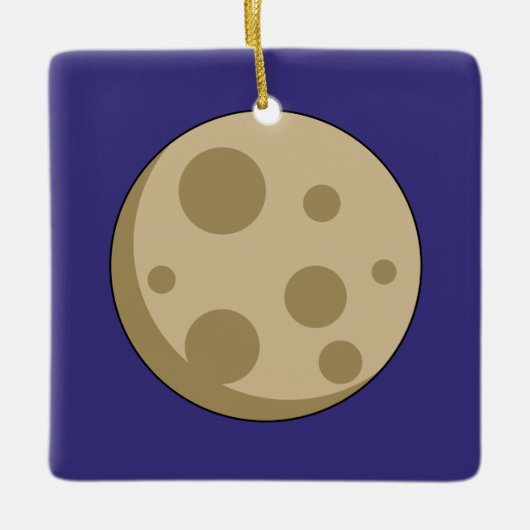 Vollmond Keramikornament (Vorderseite)