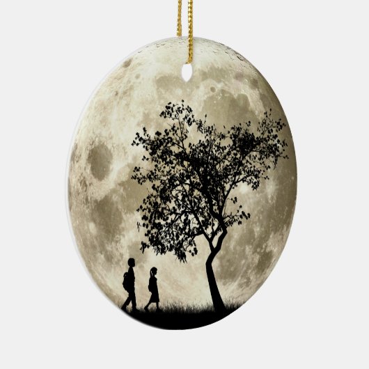 Vollmond Keramikornament (Rechts)