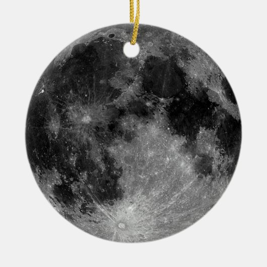 Vollmond Keramikornament (Vorne)