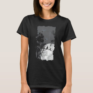 Vollmond Krähe Düsterer Wald Kostüm Großartiger Ha T-Shirt