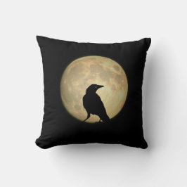 Vollmond-Krähe Kissen