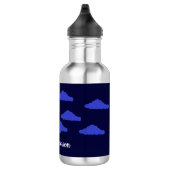 Vollmond lächeln mit Wolken: Edelstahlflasche (Rechts)